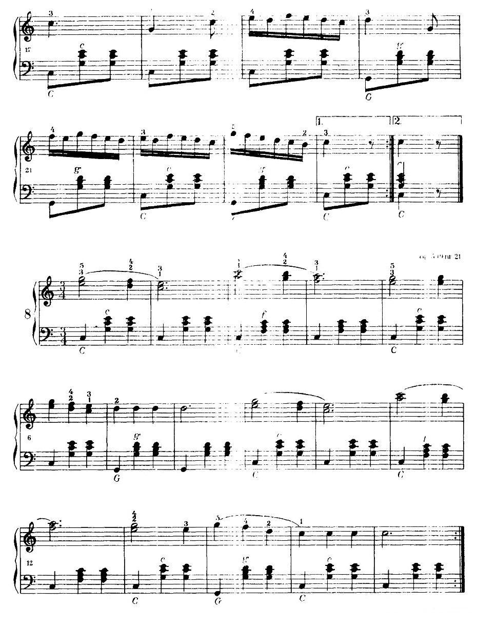《车尔尼手风琴练习曲集》（第Ⅰ册） （1—9）手风琴曲谱（图6）