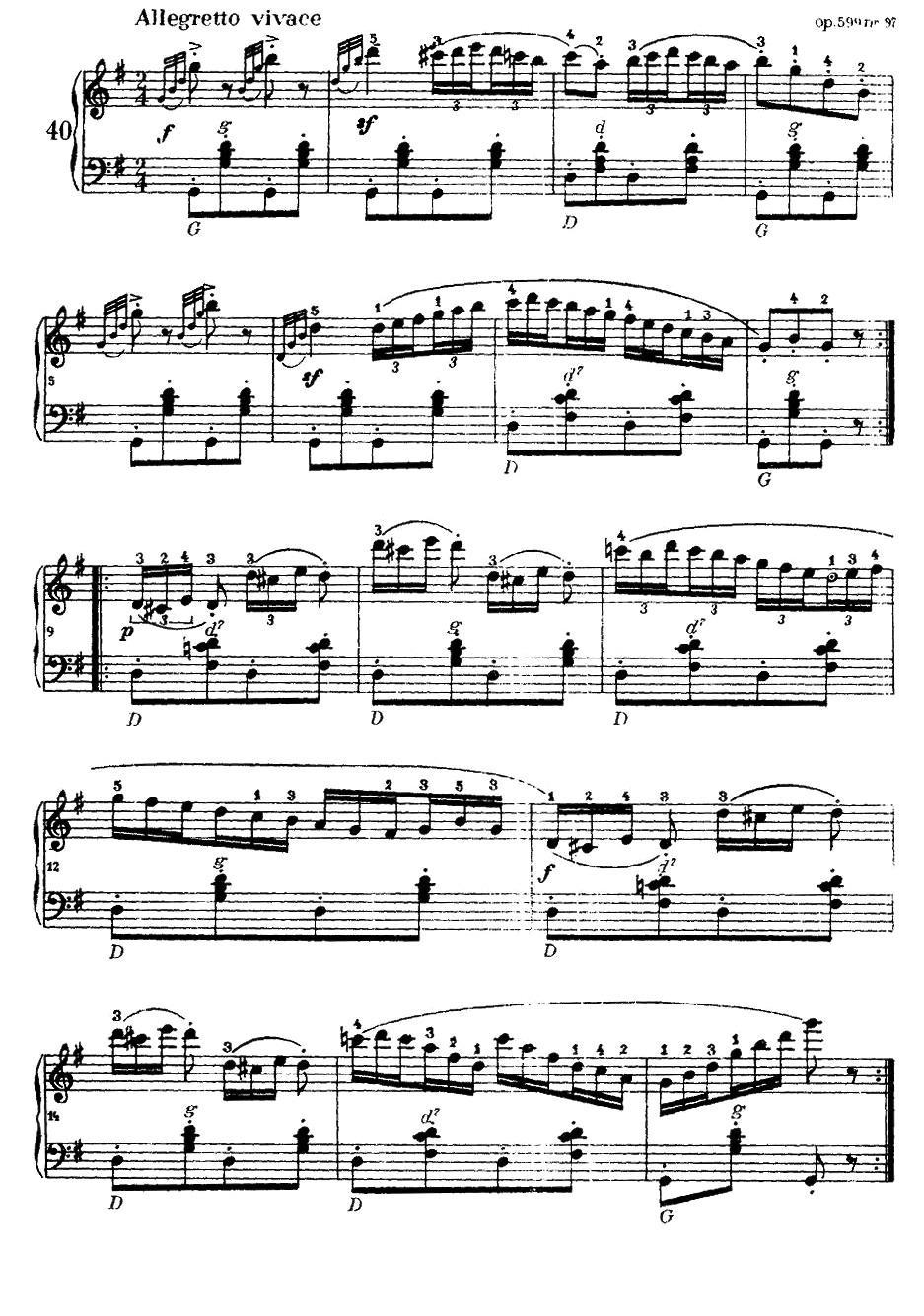 《车尔尼手风琴练习曲集》（第Ⅰ册）（37—44）手风琴曲谱（图3）