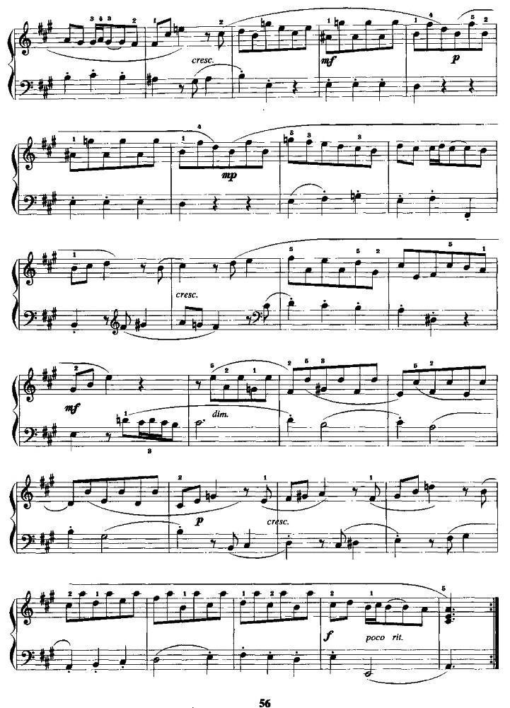 库朗舞曲（G·P·泰雷曼作曲版）手风琴曲谱（图2）