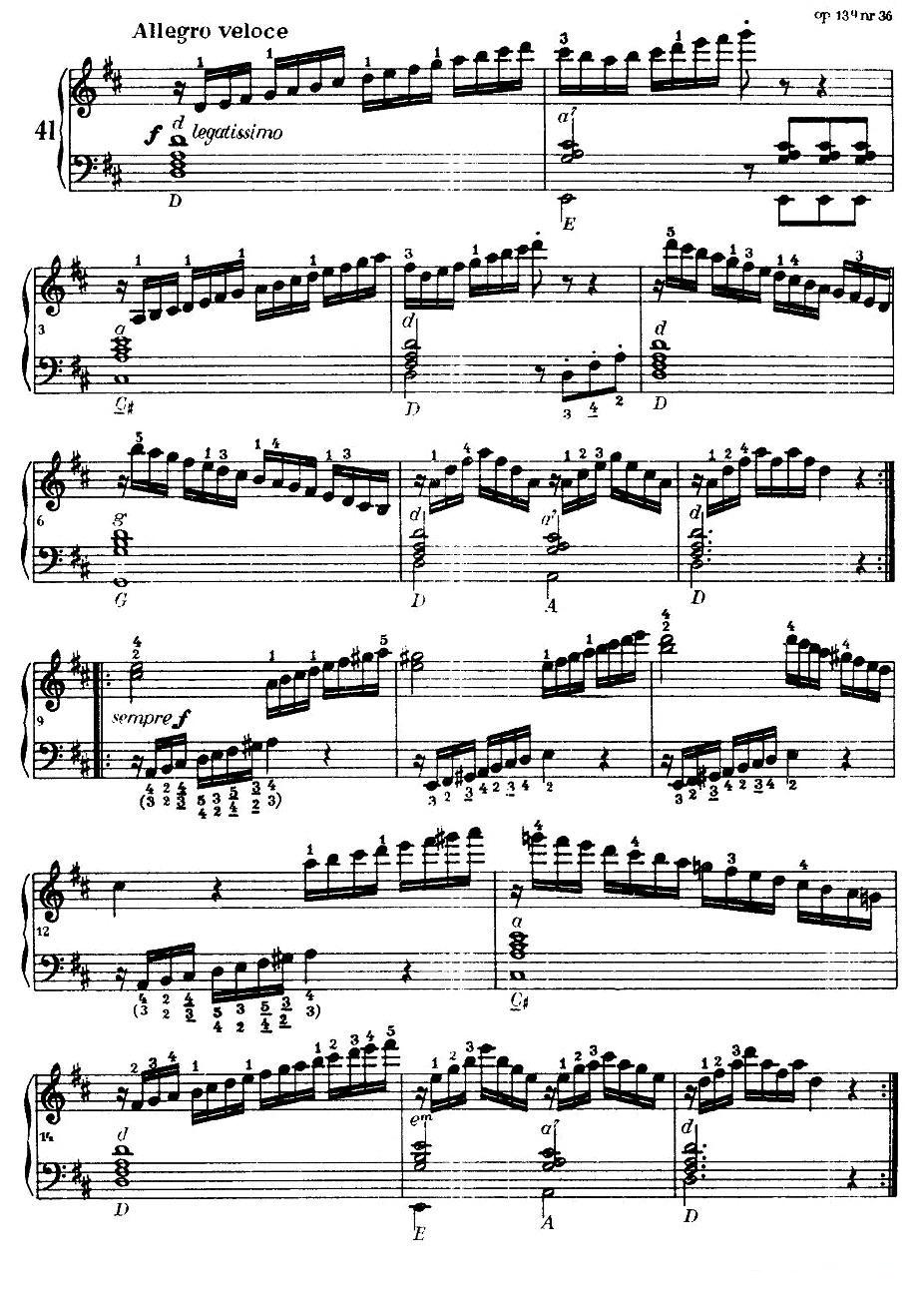 《车尔尼手风琴练习曲集》（第Ⅰ册）（37—44）手风琴曲谱（图4）