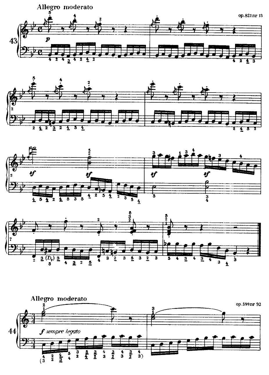 《车尔尼手风琴练习曲集》（第Ⅰ册）（37—44）手风琴曲谱（图6）