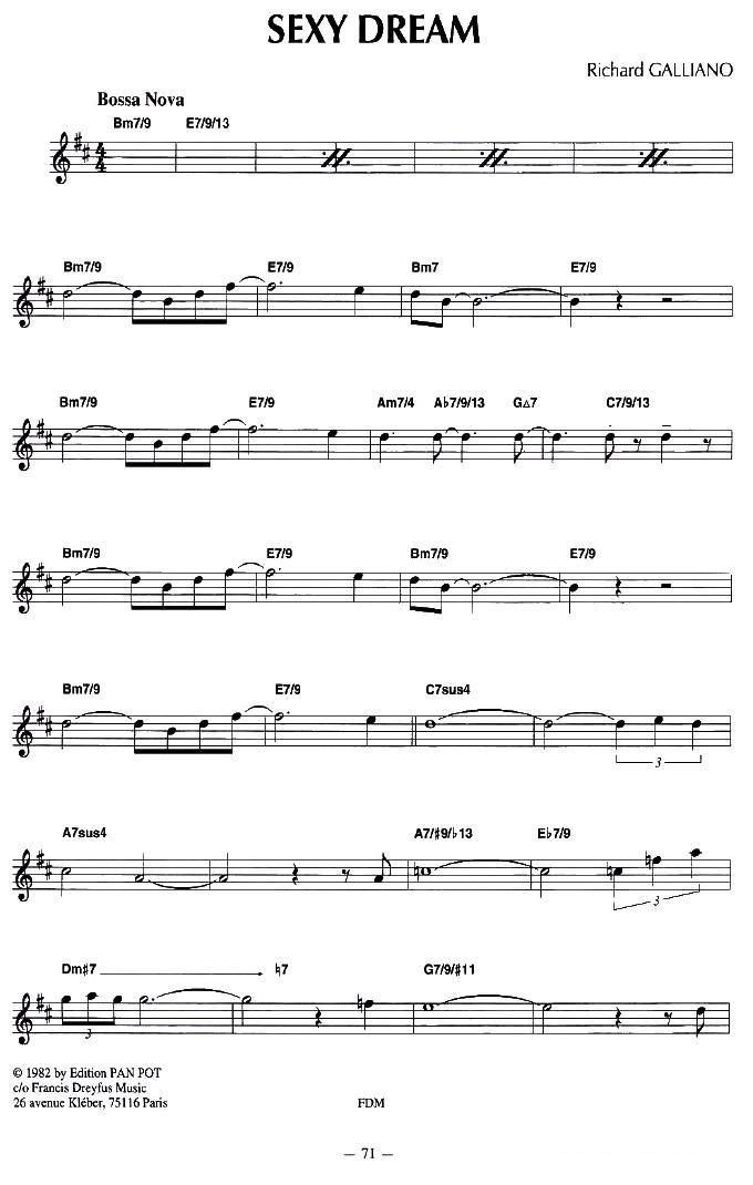 SEXY DREAM手风琴曲谱（图1）