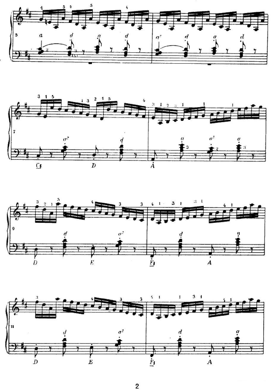 手风琴练习曲（2）手风琴曲谱（图2）