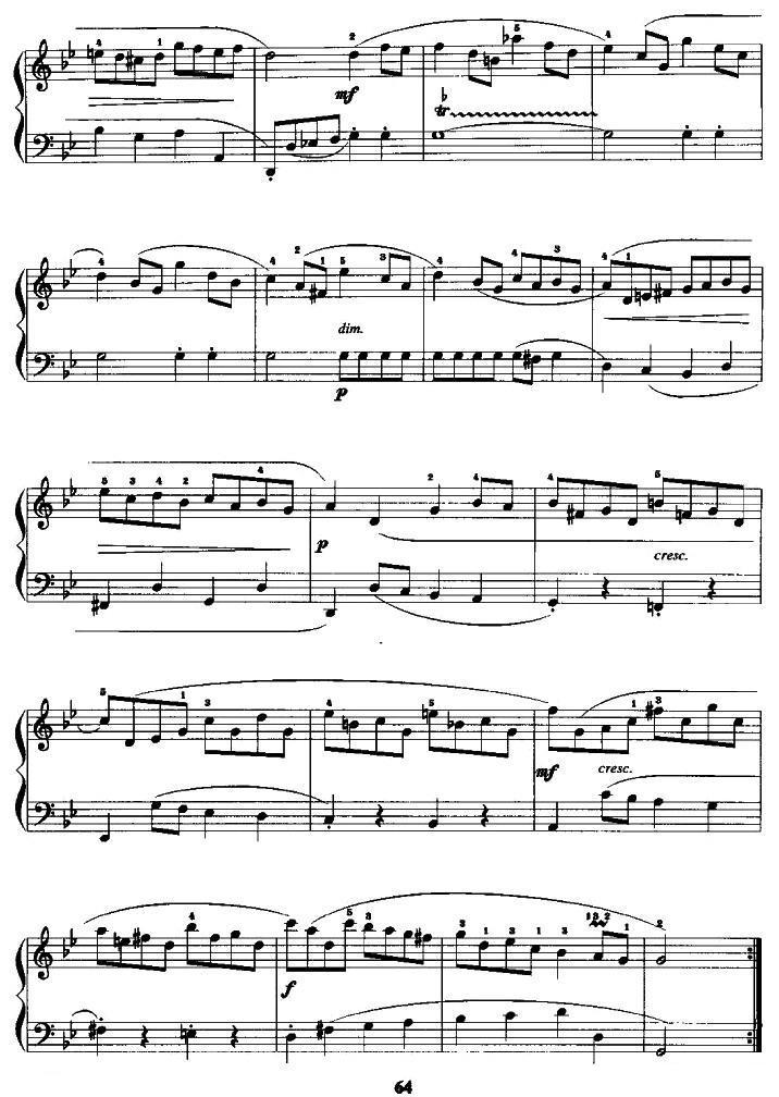 加伏特舞曲（J·S·巴赫作曲版）手风琴曲谱（图2）