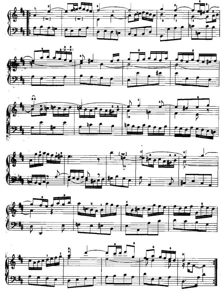 D大调小前奏曲手风琴曲谱（图2）