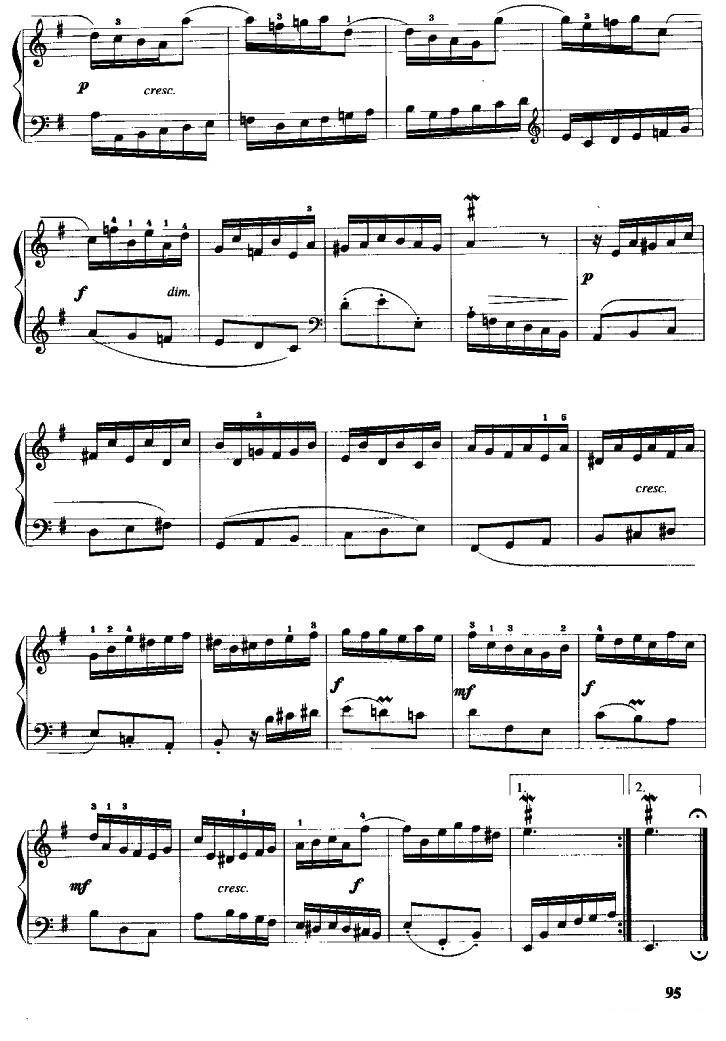 e小调小前奏曲手风琴曲谱（图3）
