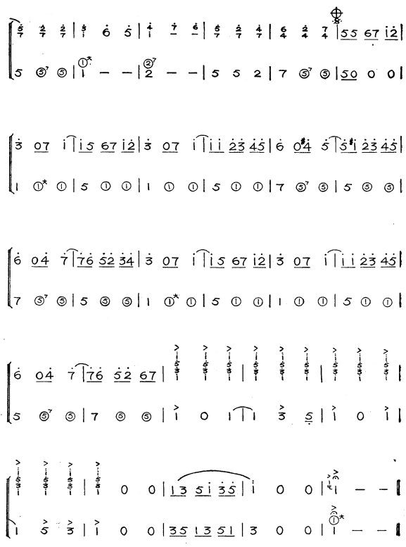 浮士德圆舞曲4手风琴曲谱（图1）