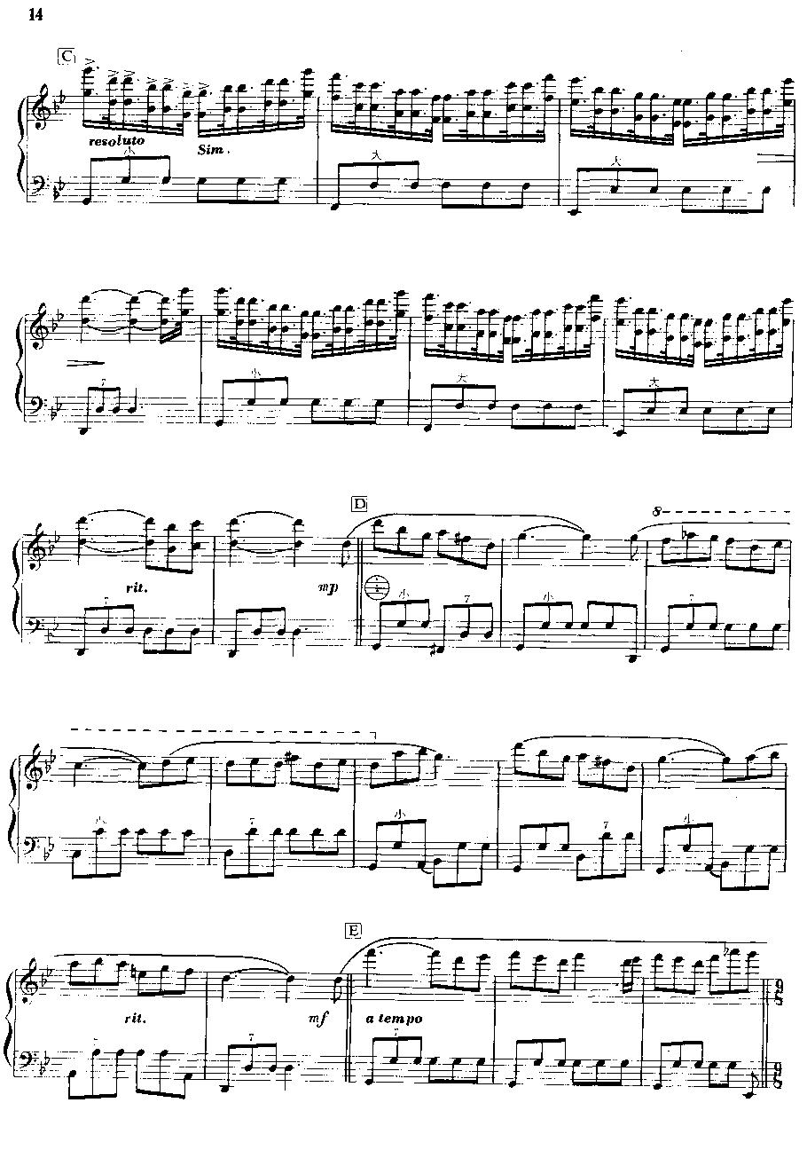 野花（悲哀的结束）手风琴曲谱（图2）