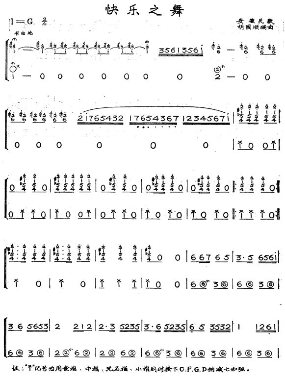 快乐之舞1手风琴曲谱（图1）