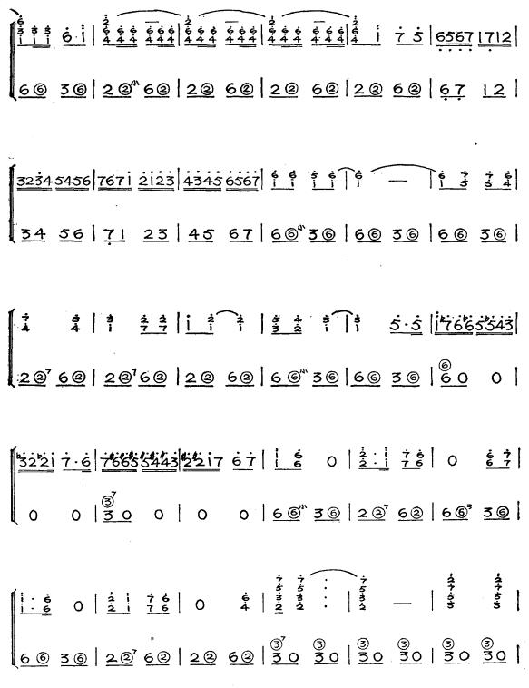 少年犯3手风琴曲谱（图1）