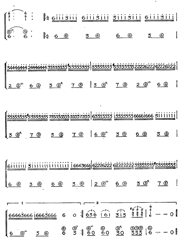 荒城之月变奏曲5手风琴曲谱（图1）