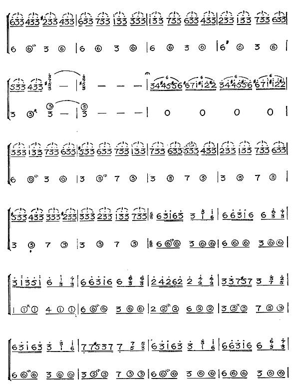 荒城之月变奏曲3手风琴曲谱（图1）