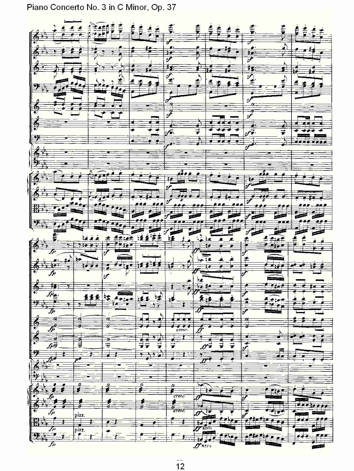 Ｃ大调钢琴第三协奏曲 Op.37 第三乐章（二）总谱（图2）