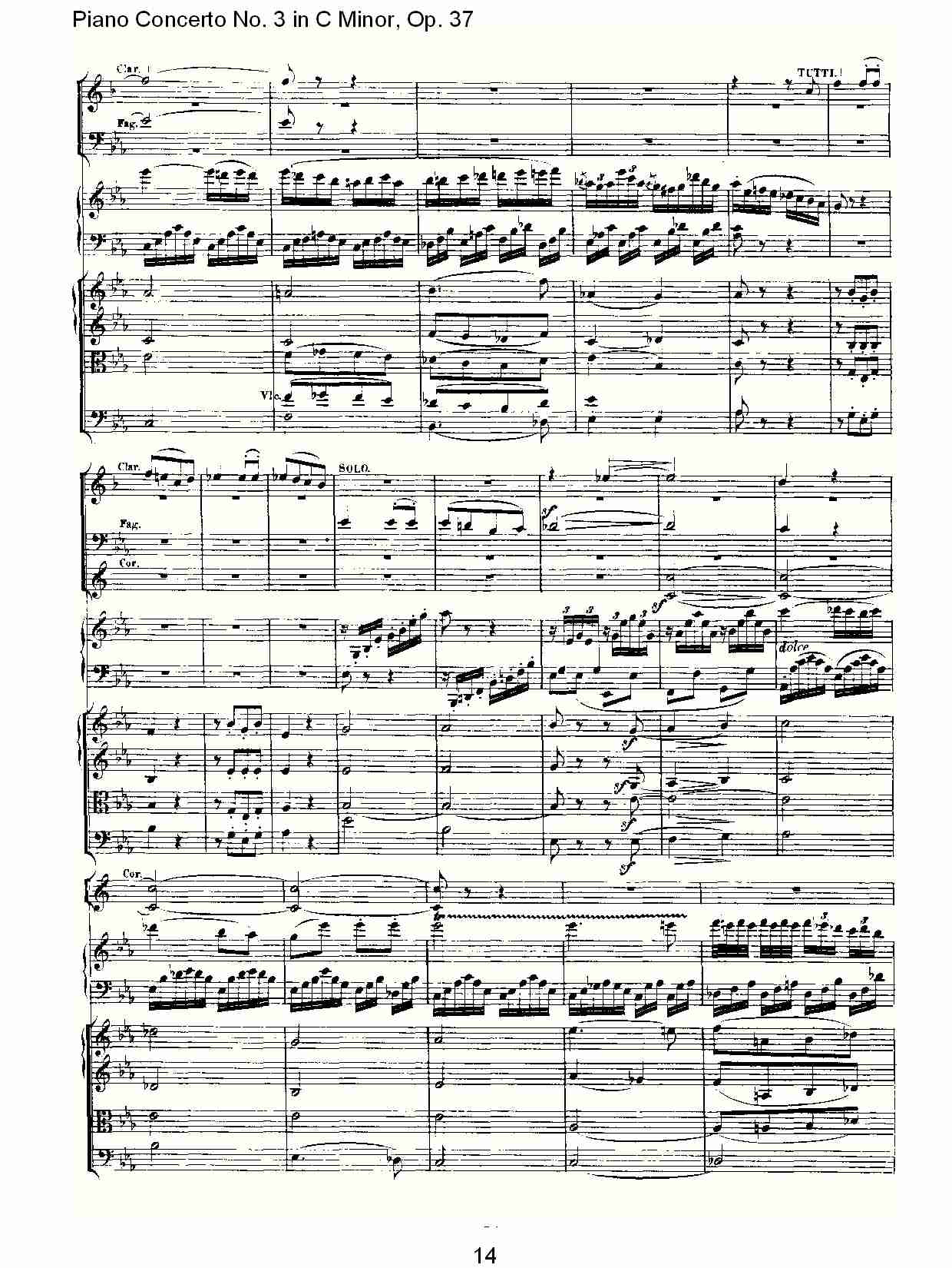 Ｃ大调钢琴第三协奏曲 Op.37 第三乐章（二）总谱（图4）