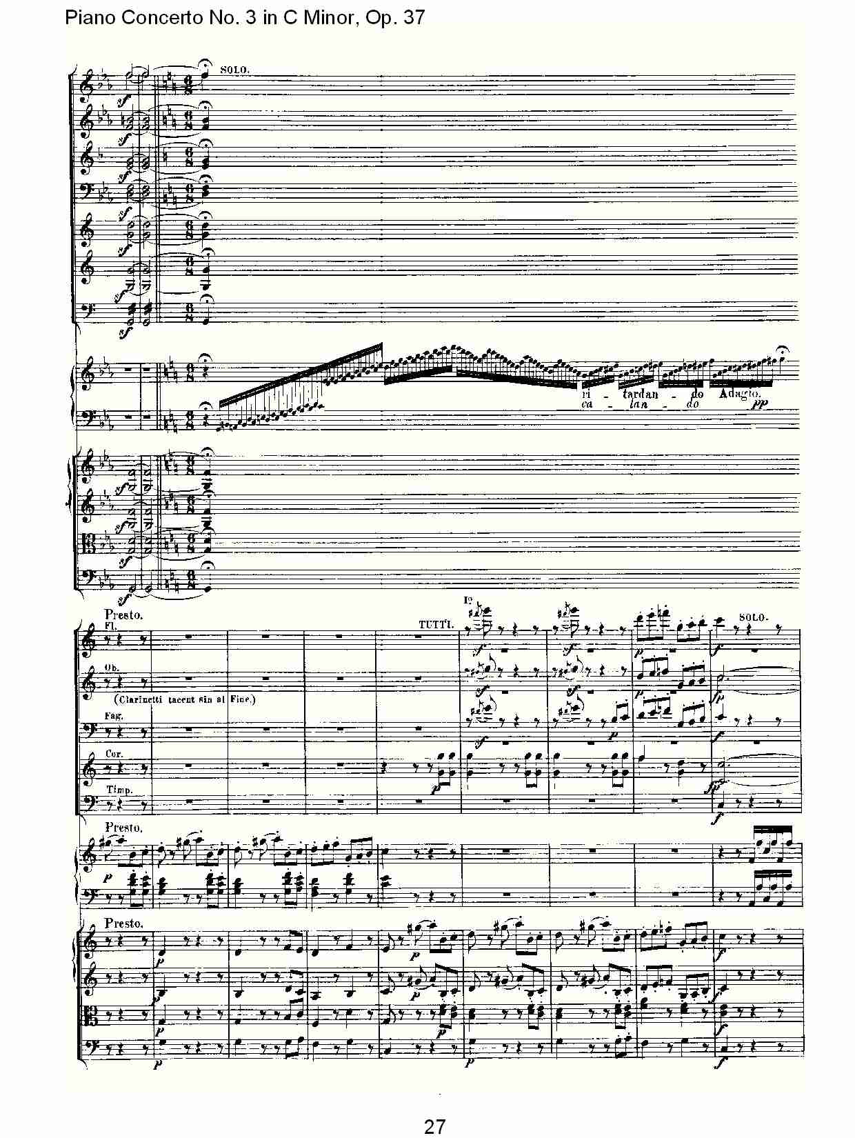 Ｃ大调钢琴第三协奏曲 Op.37） 第三乐章（三）总谱（图7）