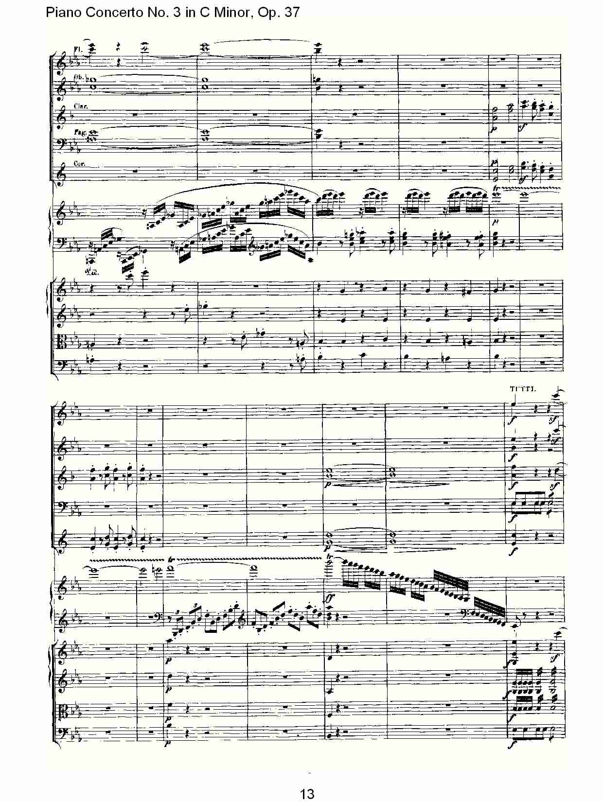 Ｃ大调钢琴第三协奏曲 Op.37 第一乐章（二）总谱（图3）