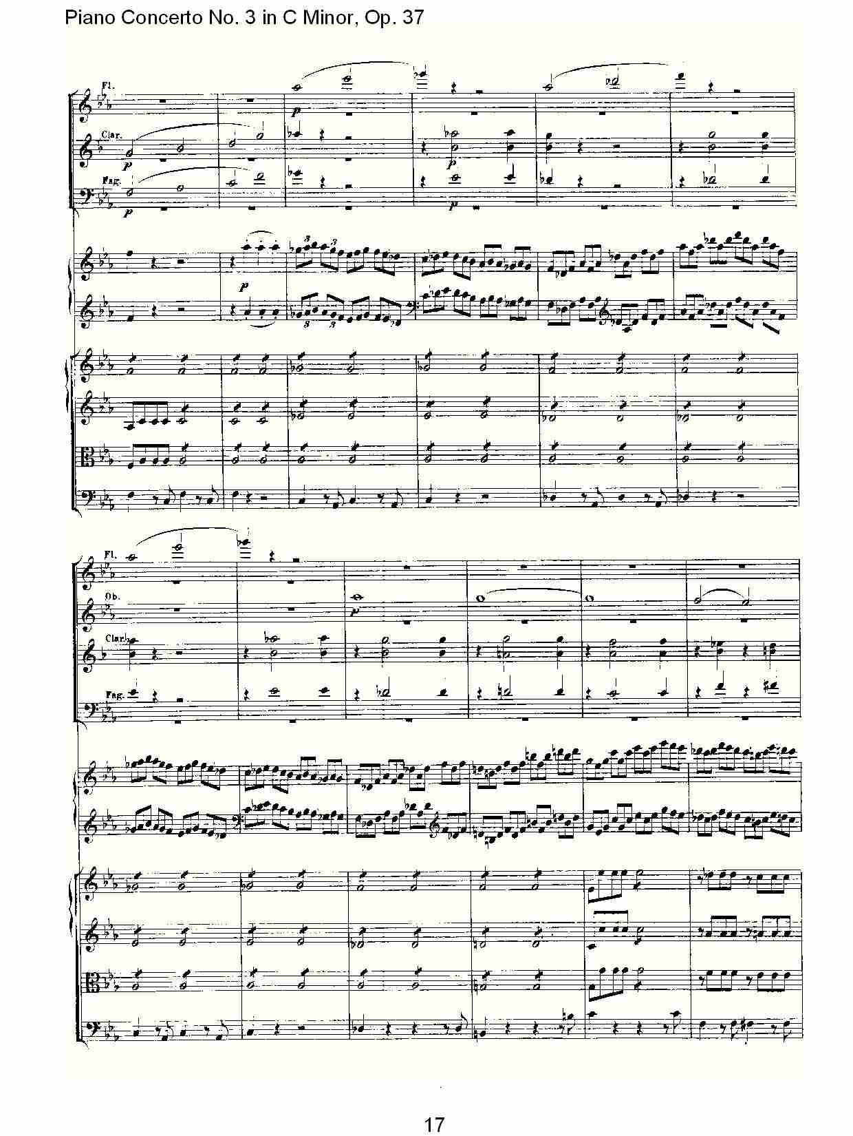 Ｃ大调钢琴第三协奏曲 Op.37 第一乐章（二）总谱（图7）
