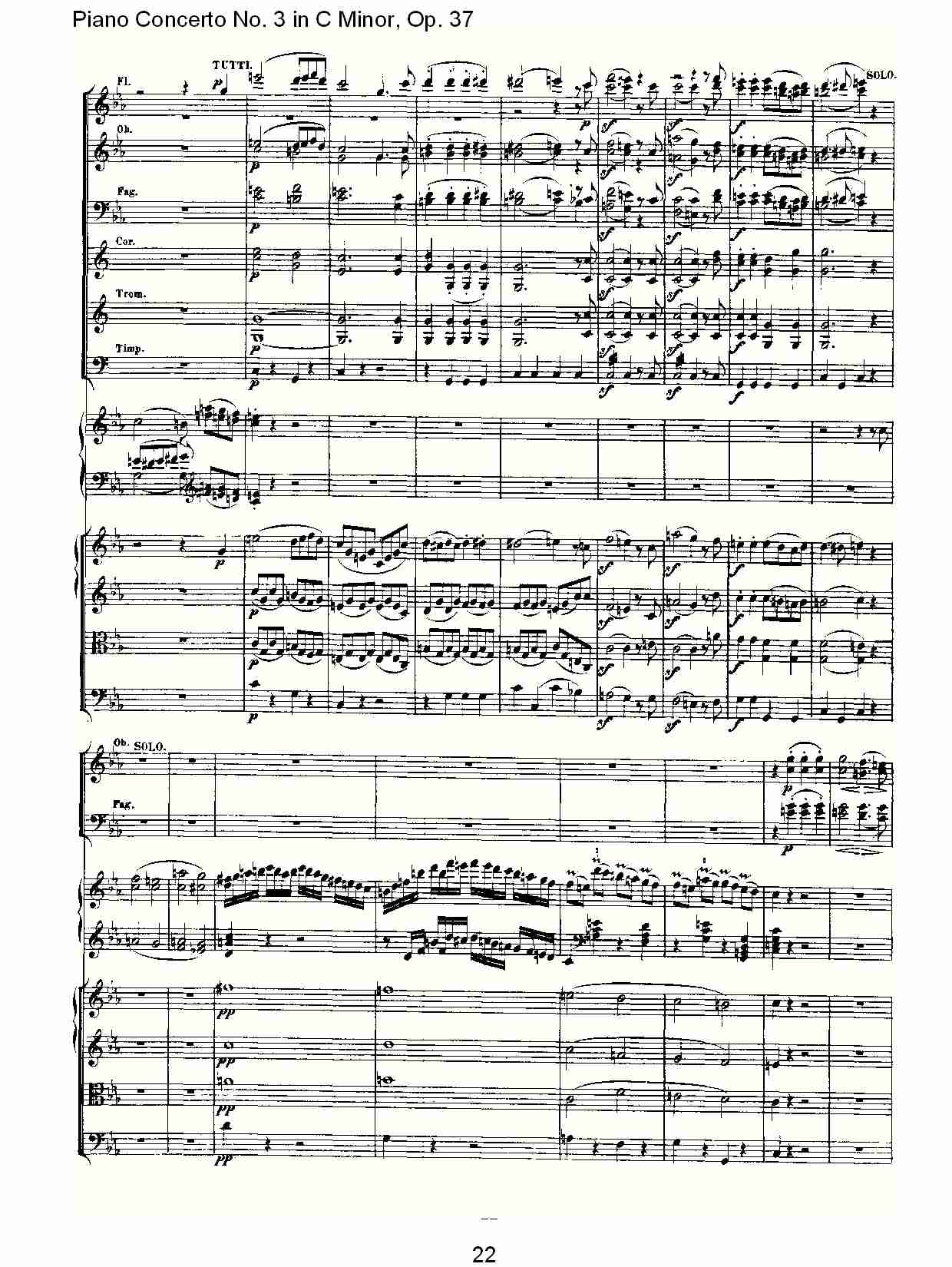Ｃ大调钢琴第三协奏曲 Op.37 第一乐章（三）总谱（图2）