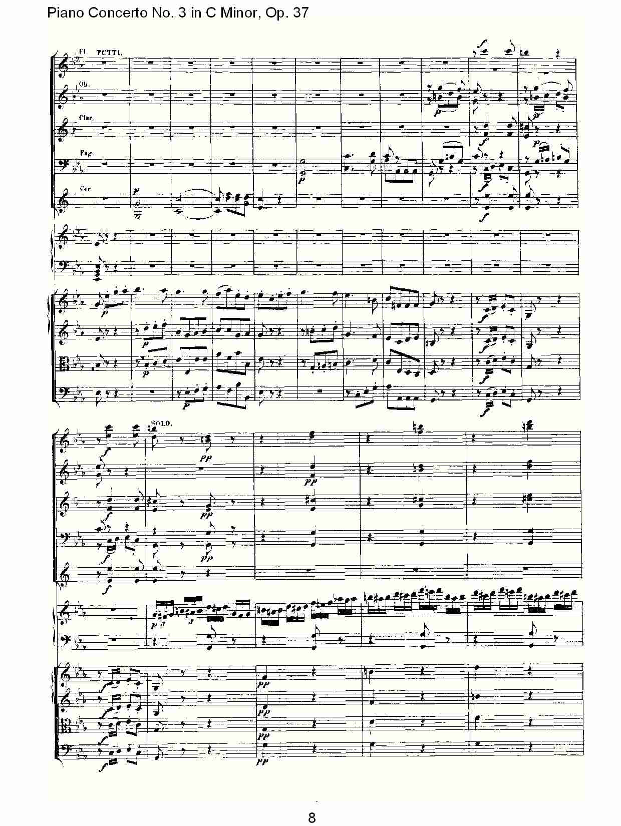 Ｃ大调钢琴第三协奏曲 Op.37 第三乐章（一）总谱（图8）