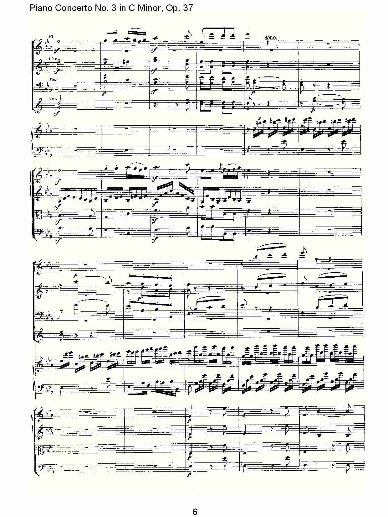 Ｃ大调钢琴第三协奏曲 Op.37 第三乐章（一）总谱（图6）