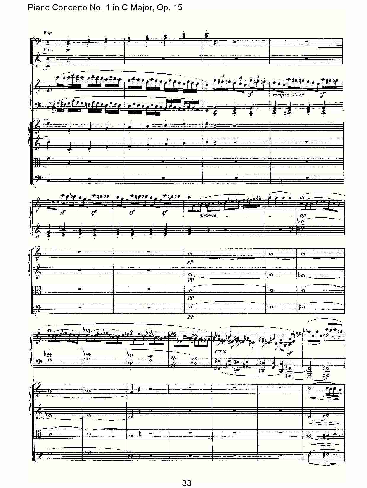 C大调钢琴第一协奏曲 Op.15　第一乐章（四）总谱（图3）
