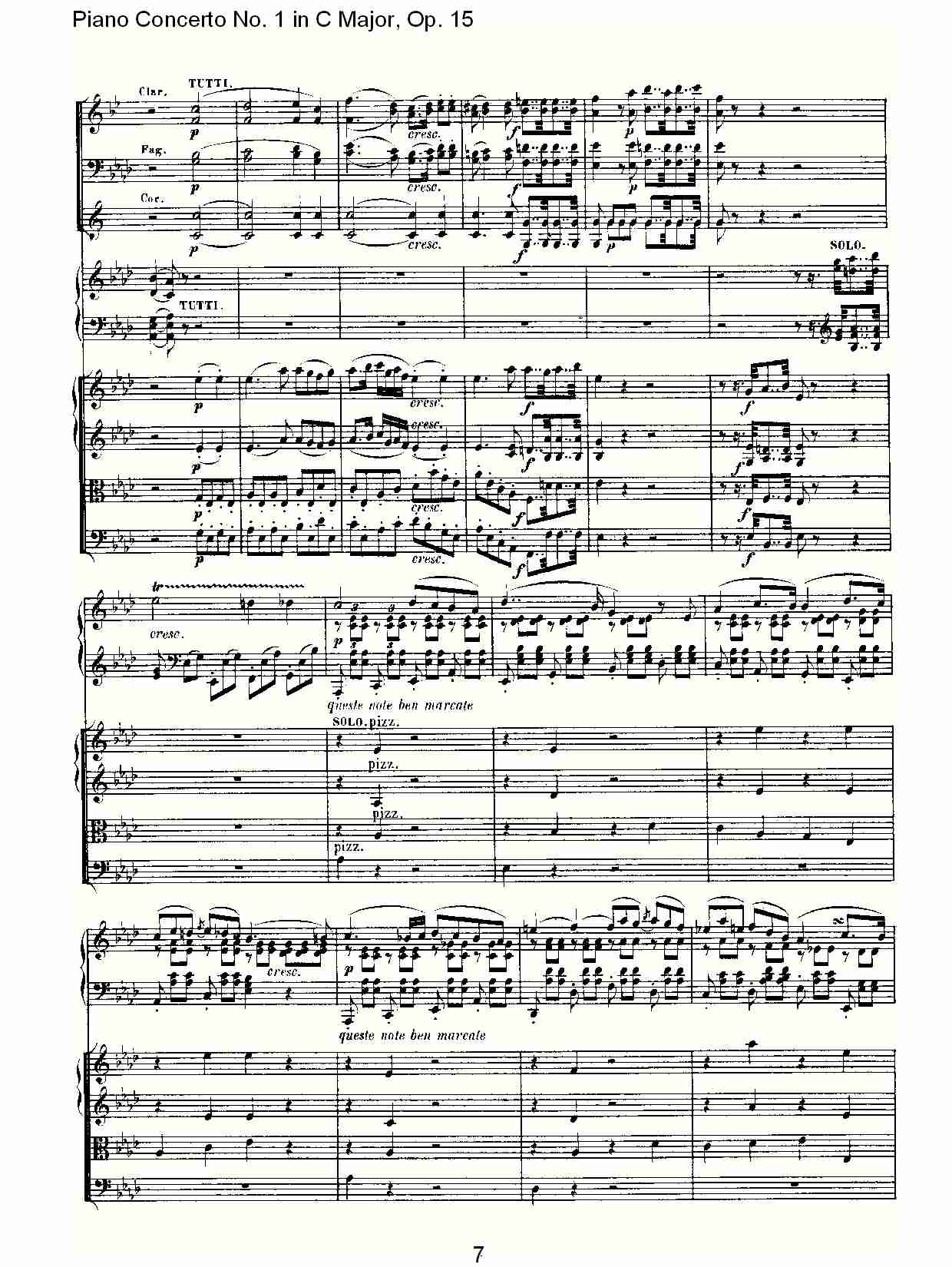 C大调钢琴第一协奏曲 Op.15　第二乐章总谱（图7）