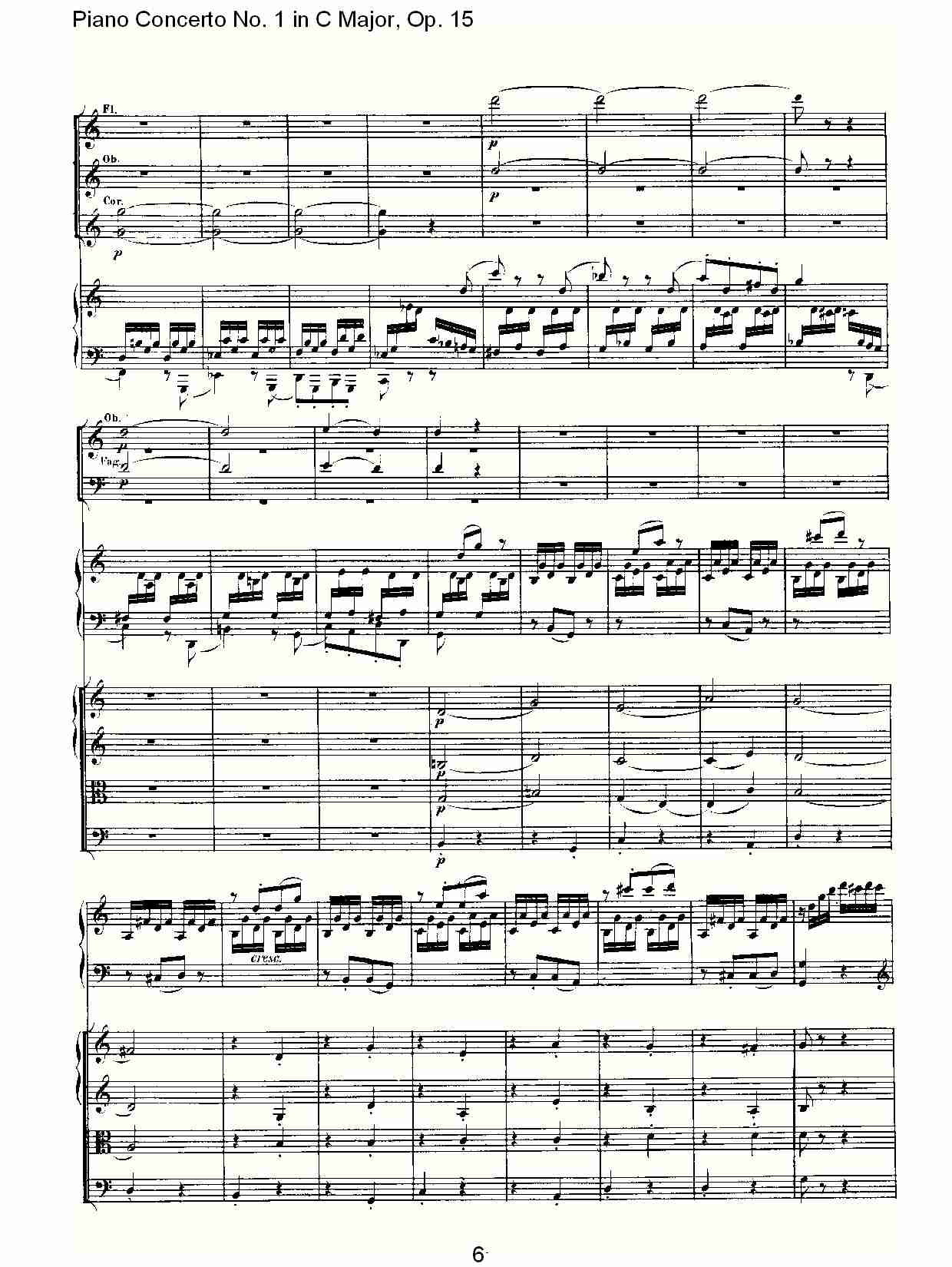 C大调钢琴第一协奏曲 Op.15　第三乐章（一）总谱（图6）