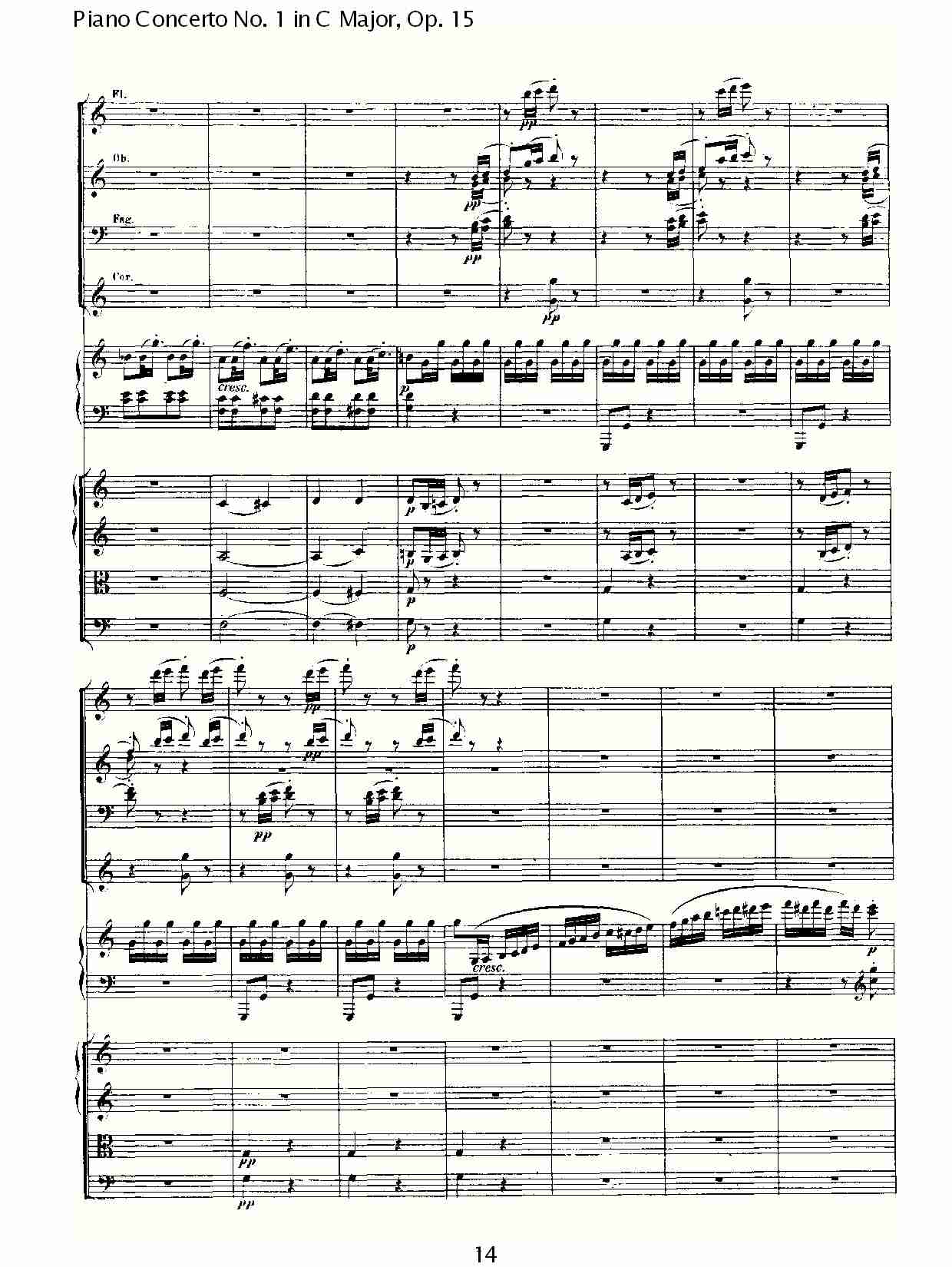 C大调钢琴第一协奏曲 Op.15　第三乐章（二）总谱（图4）