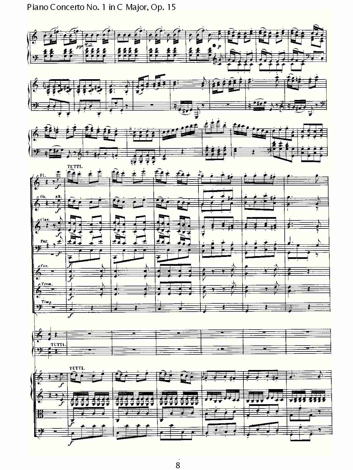 C大调钢琴第一协奏曲 Op.15　第三乐章（一）总谱（图8）