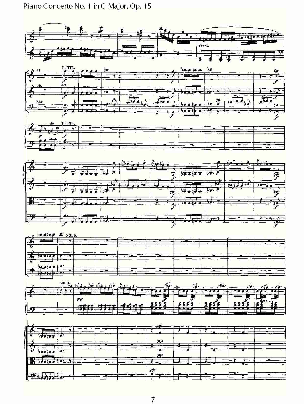 C大调钢琴第一协奏曲 Op.15　第三乐章（一）总谱（图7）