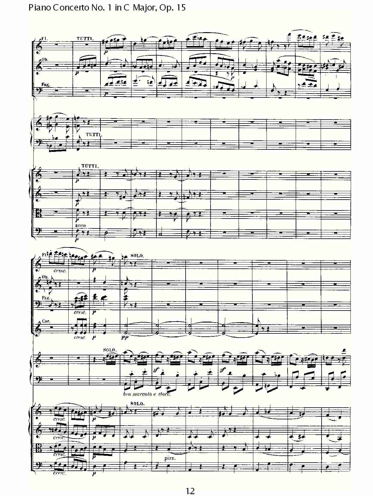 C大调钢琴第一协奏曲 Op.15　第三乐章（二）总谱（图2）