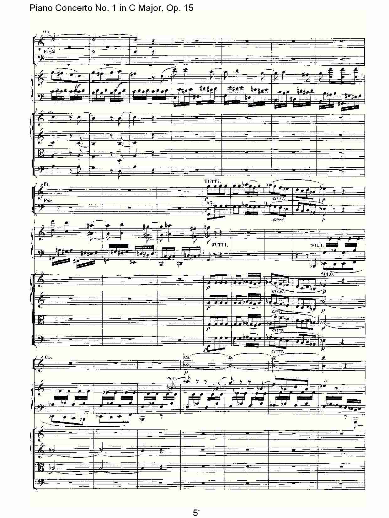 C大调钢琴第一协奏曲 Op.15　第三乐章（一）总谱（图5）