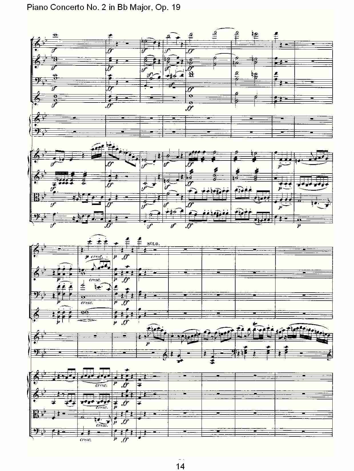 Bb大调钢琴第二协奏曲 Op.19 第一乐章（二）总谱（图4）