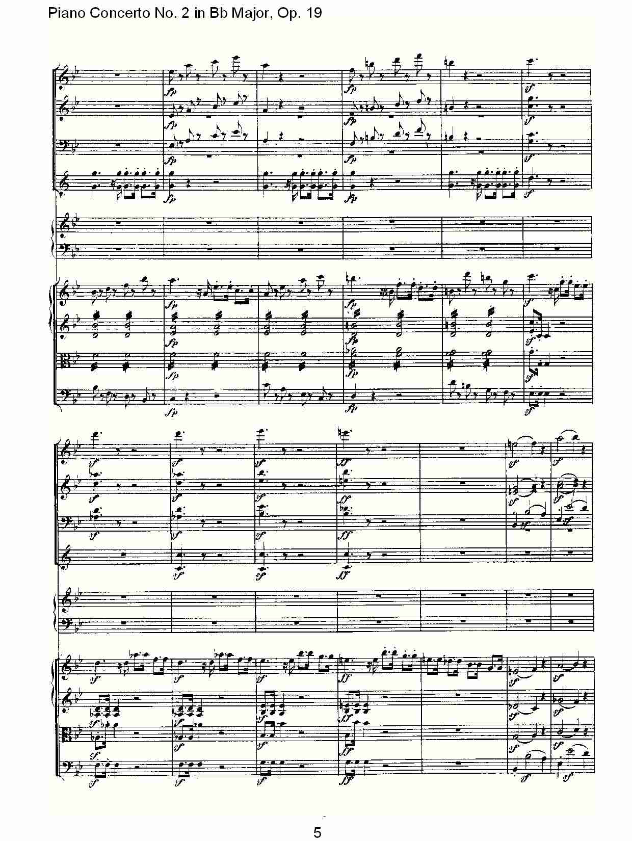 Bb大调钢琴第二协奏曲 Op.19 第一乐章（一）总谱（图5）