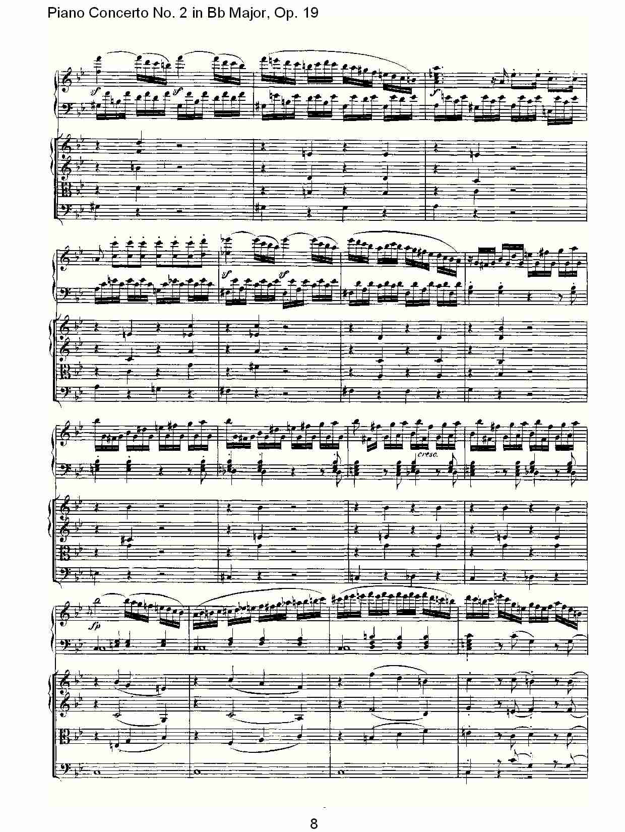 Bb大调钢琴第二协奏曲 Op.19 第一乐章（一）总谱（图8）