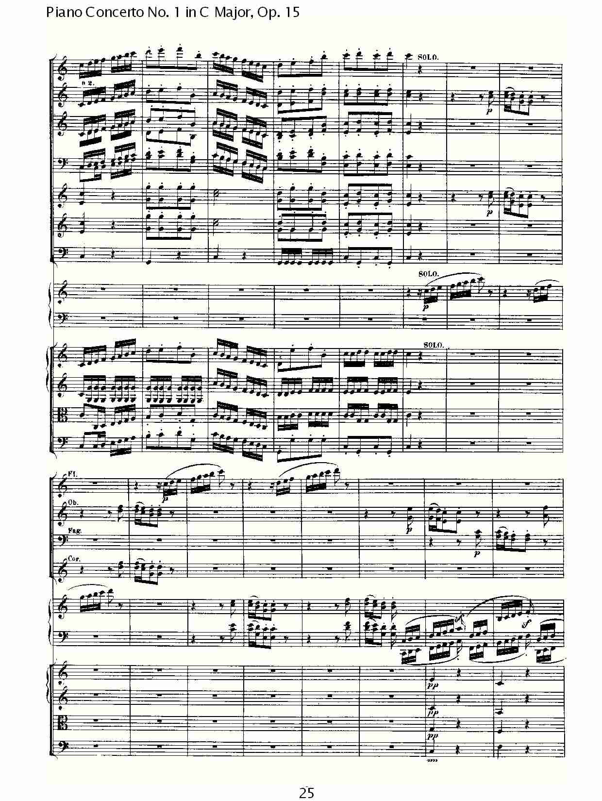 C大调钢琴第一协奏曲 Op.15　第三乐章（三）总谱（图5）