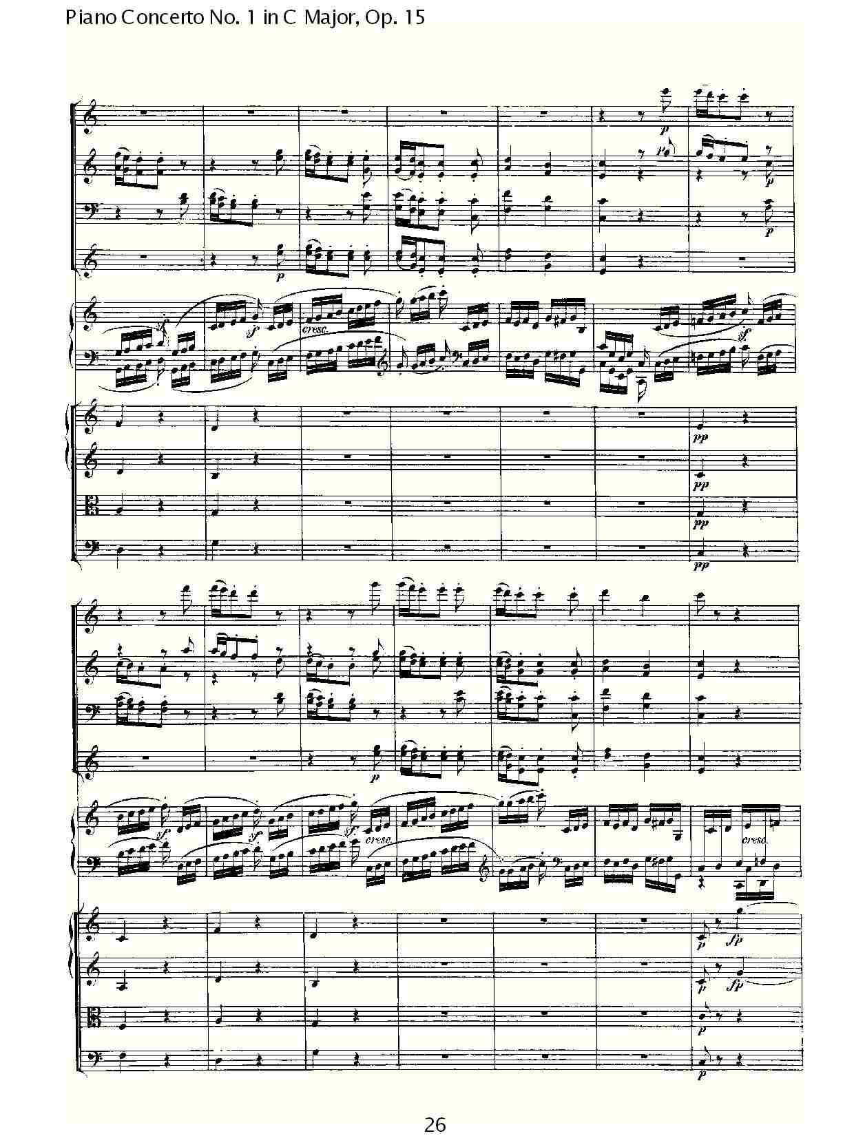 C大调钢琴第一协奏曲 Op.15　第三乐章（三）总谱（图6）