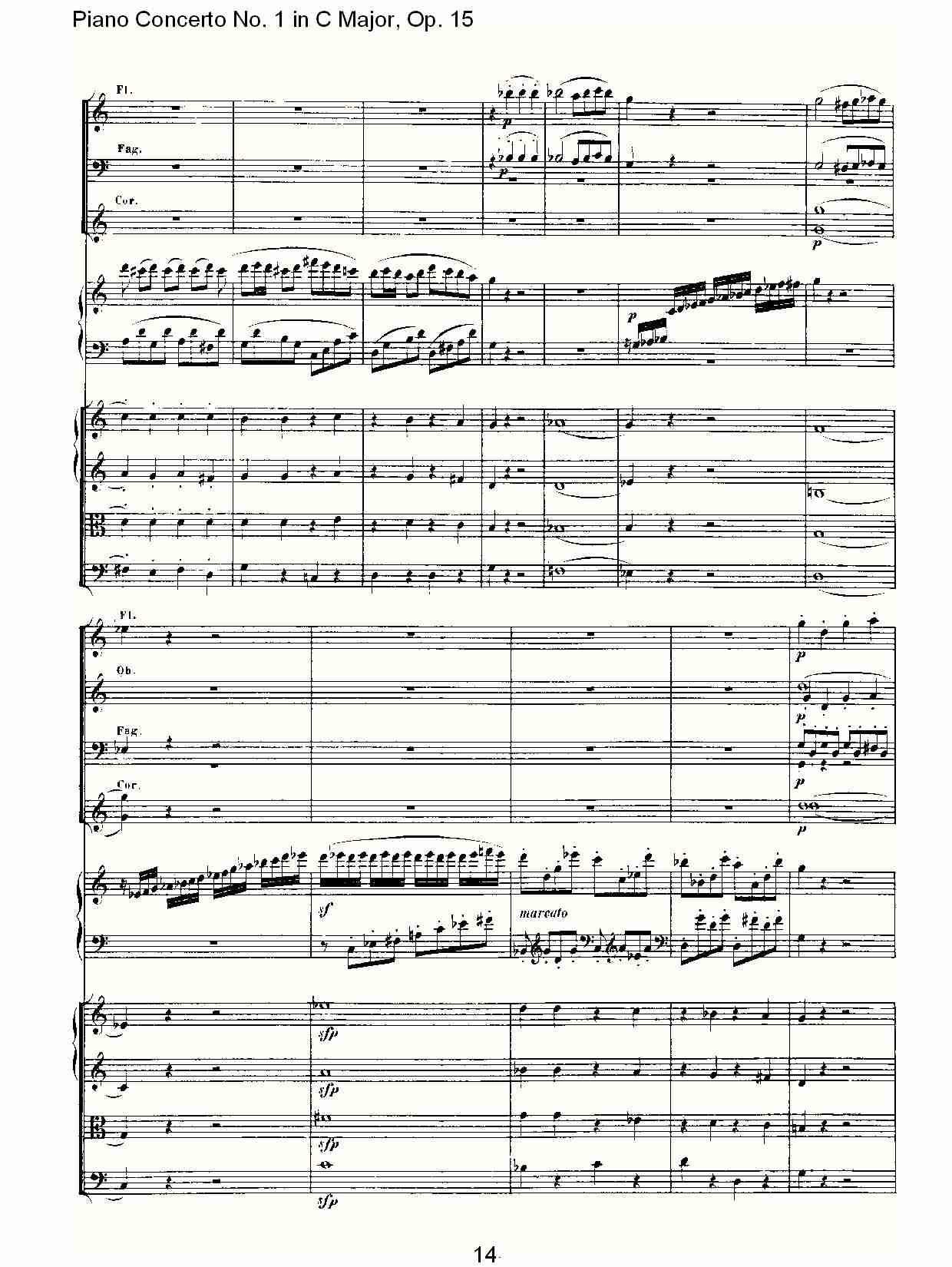 C大调钢琴第一协奏曲 Op.15　第一乐章（二）总谱（图4）