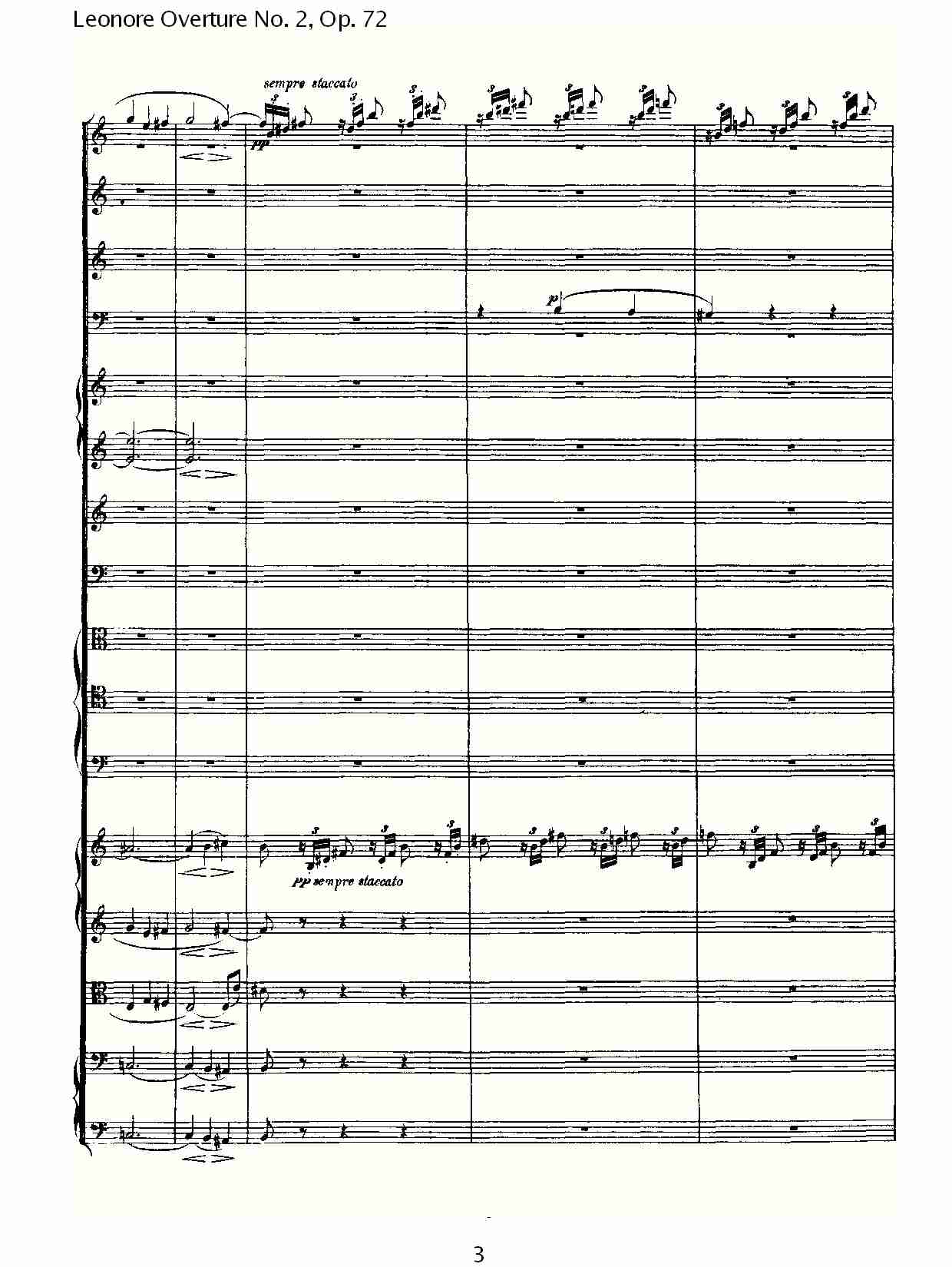 Leonore Overture No. 2, Op. 72 （一）总谱（图3）