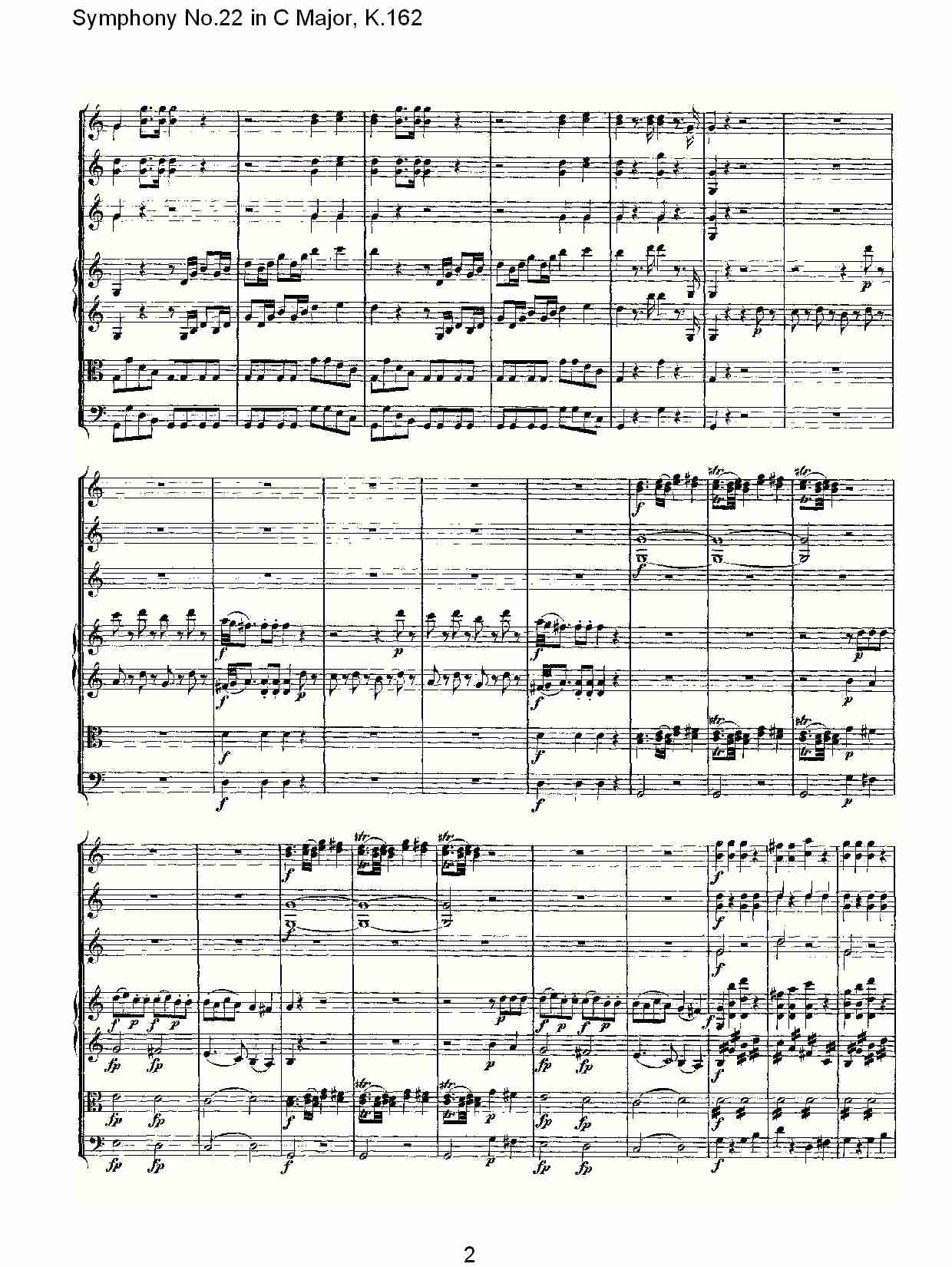 C大调第二十二交响曲K.162（一）总谱（图2）
