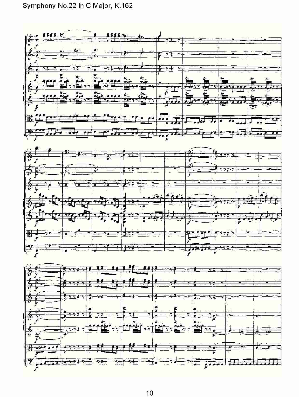 C大调第二十二交响曲K.162（一）总谱（图10）