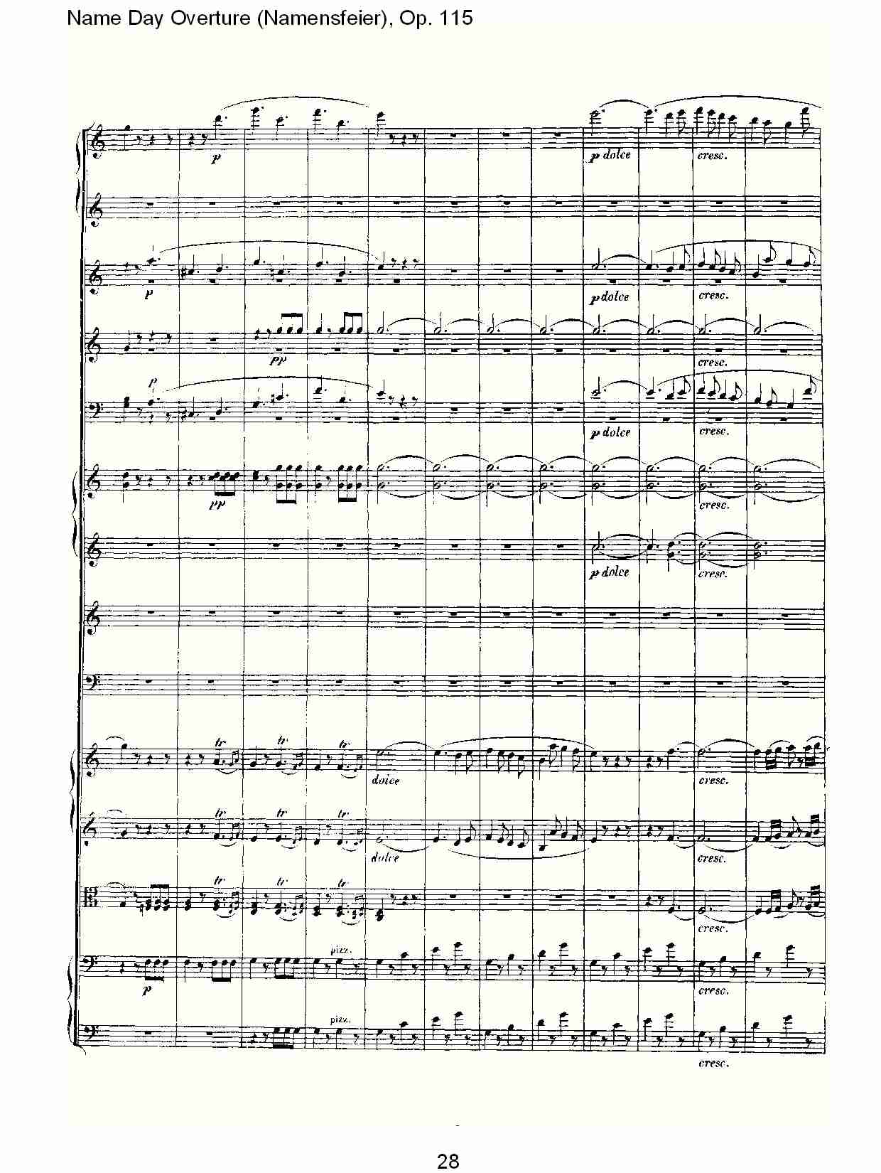 Name Day Overture (Namensfeier), Op. 115（三）总谱（图8）