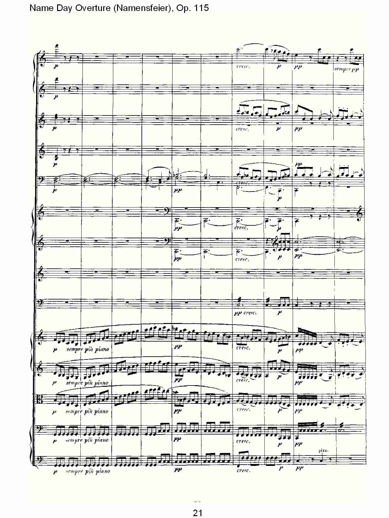 Name Day Overture (Namensfeier), Op. 115（三）总谱（图1）