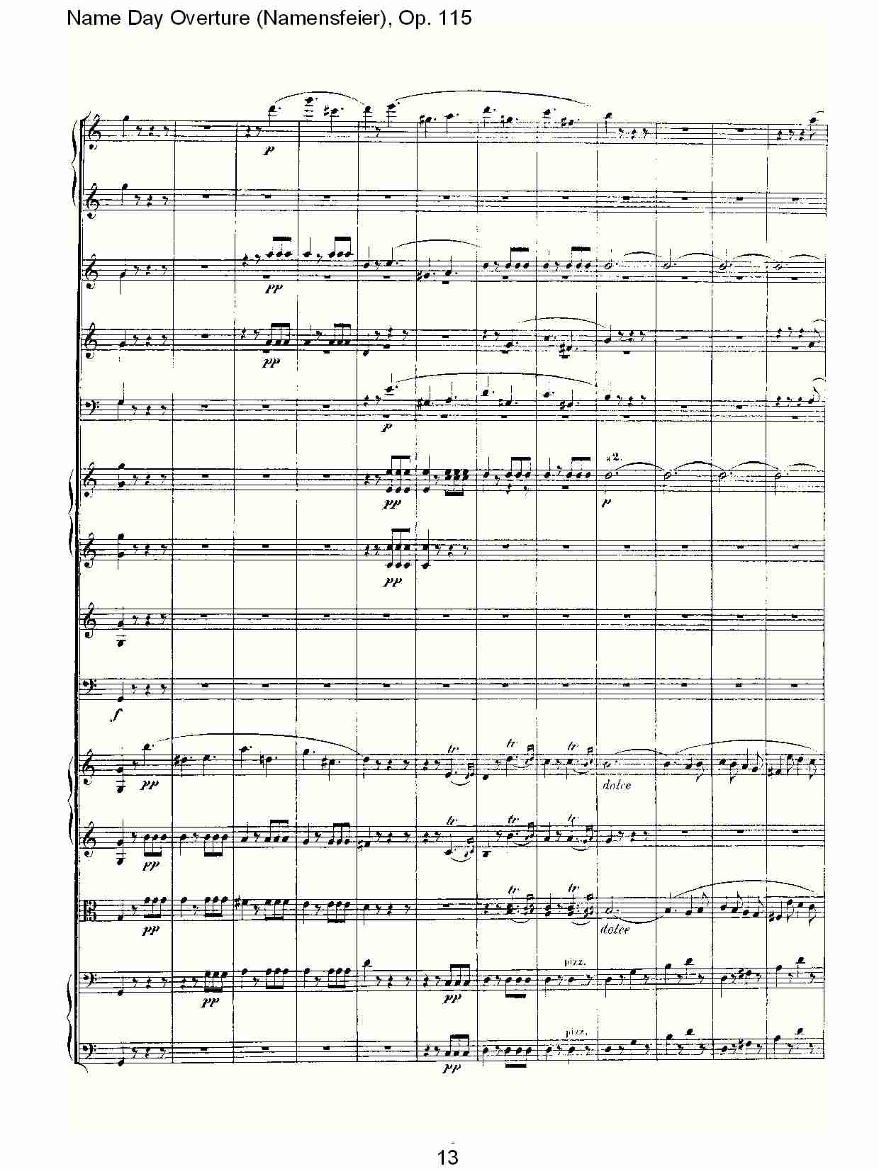 Name Day Overture (Namensfeier), Op. 115（二）总谱（图3）