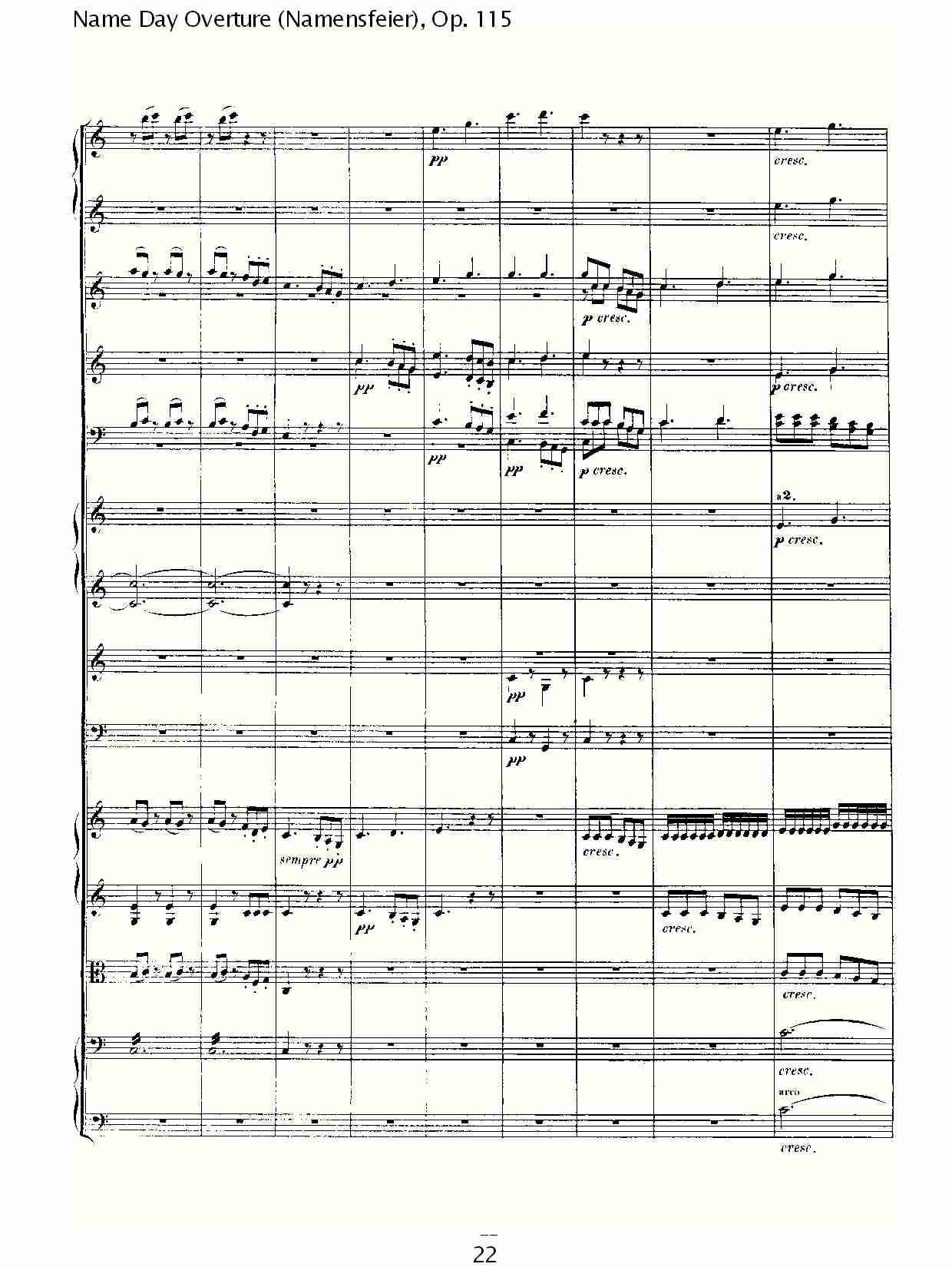 Name Day Overture (Namensfeier), Op. 115（三）总谱（图2）