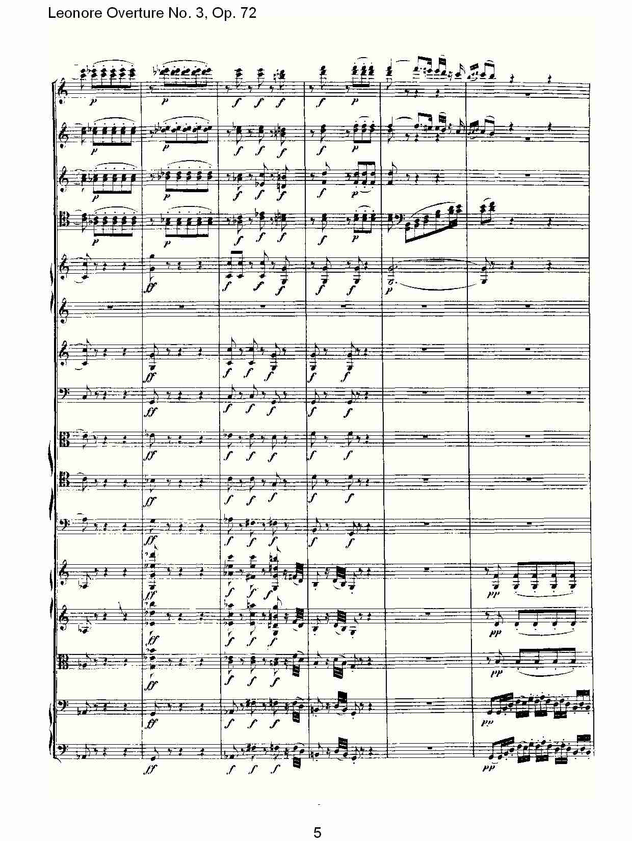 Leonore Overture No. 3, Op. 72　（一）总谱（图5）
