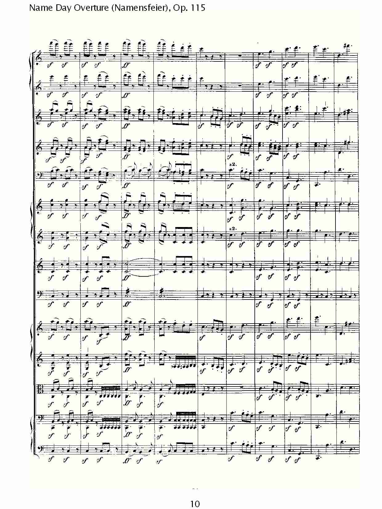 Name Day Overture (Namensfeier), Op. 115（一）总谱（图10）