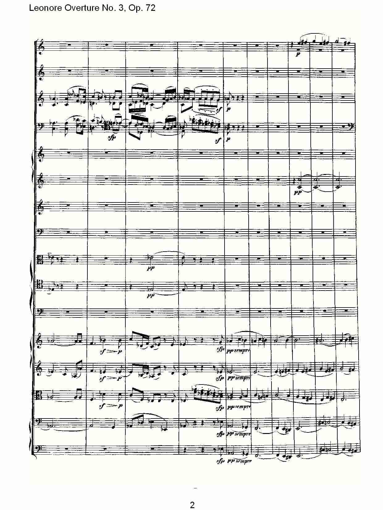 Leonore Overture No. 3, Op. 72　（一）总谱（图2）