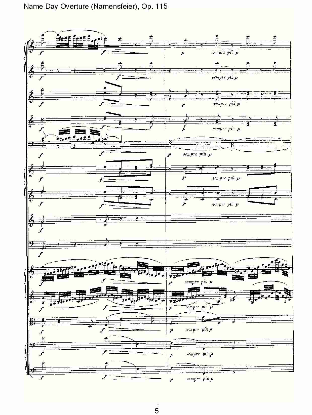 Name Day Overture (Namensfeier), Op. 115（一）总谱（图5）