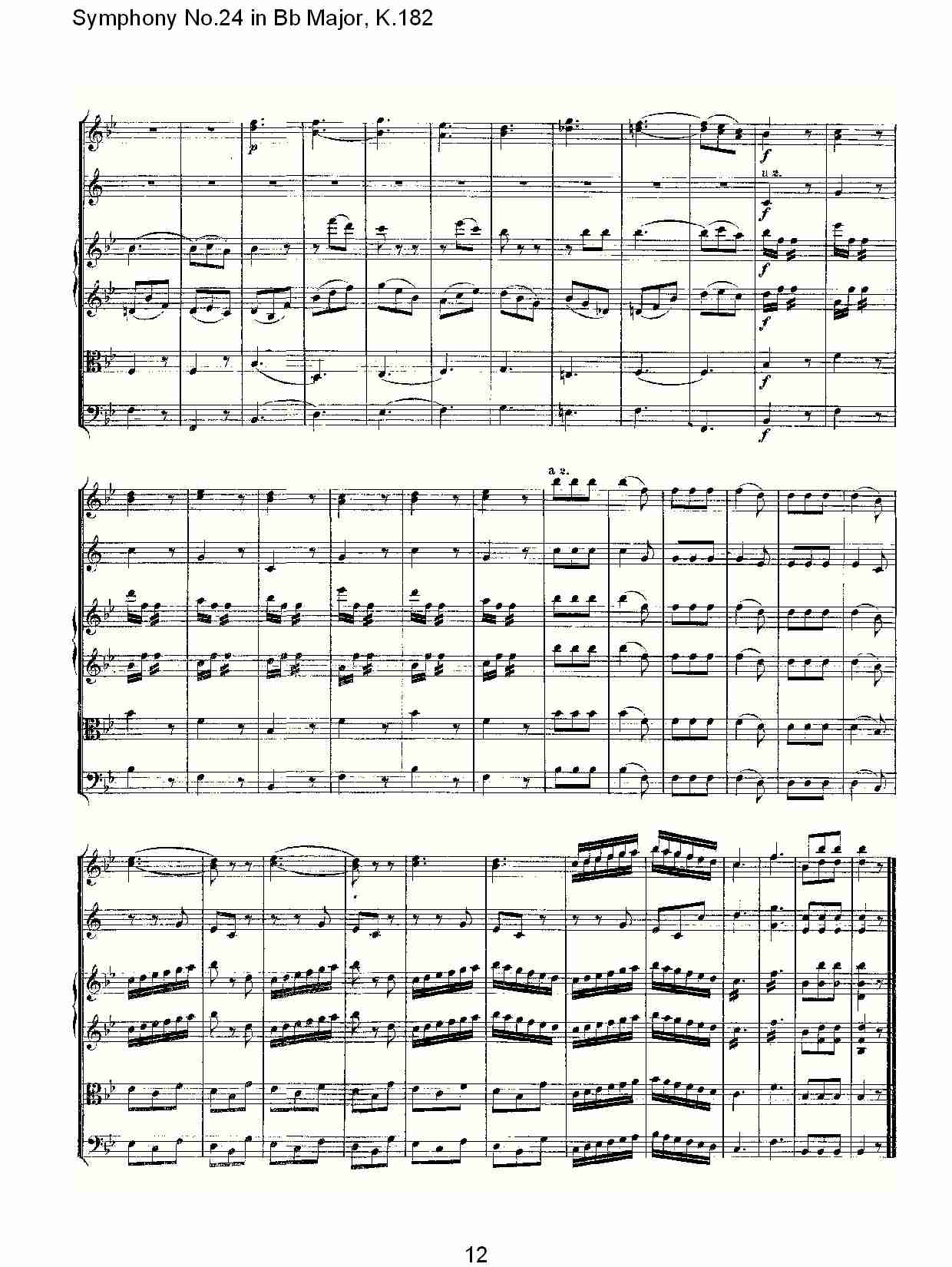 (Bb大调第二十四交响曲K.182)（二）总谱（图2）